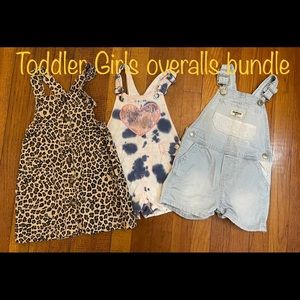 Toddler girls overalls bundle